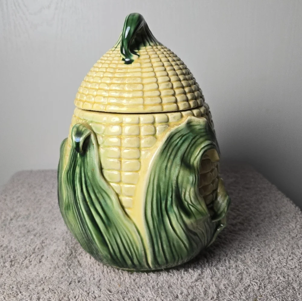 Vintage Stanford Ware #512 Corn Husk Corn Cob Cookie Jar